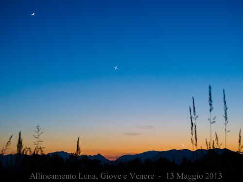 Allineamento Luna, Giove, Venere